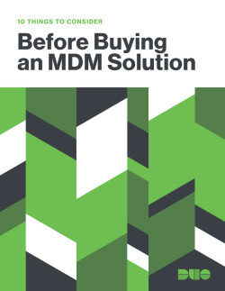 Cover of 10 Things to Consider Before Buying an MDM Solution.