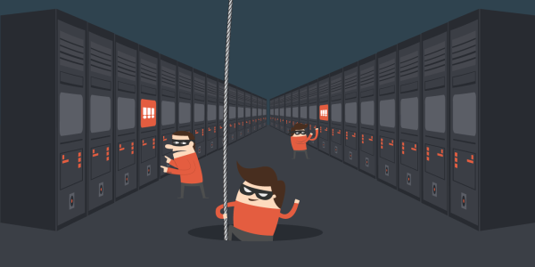 Sneaky hackers creep around a data center causing trouble.