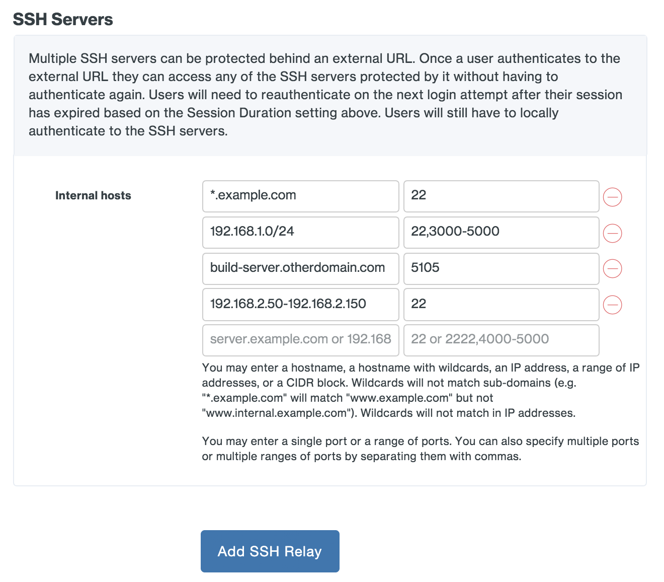 Configure Internal Settings Duo Network Gateway Application