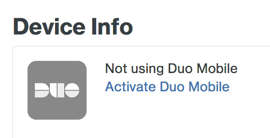 Activate Duo Mobile