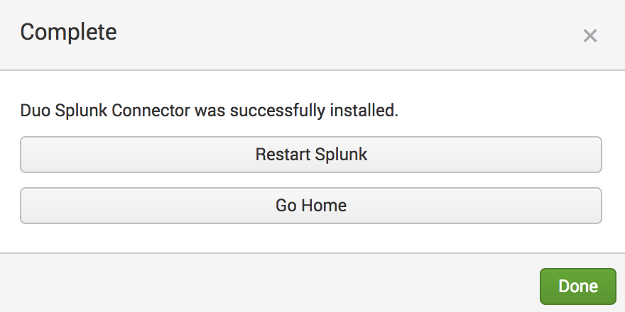 Restart Splunk