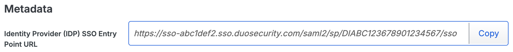 Duo Kentik Metadata URL