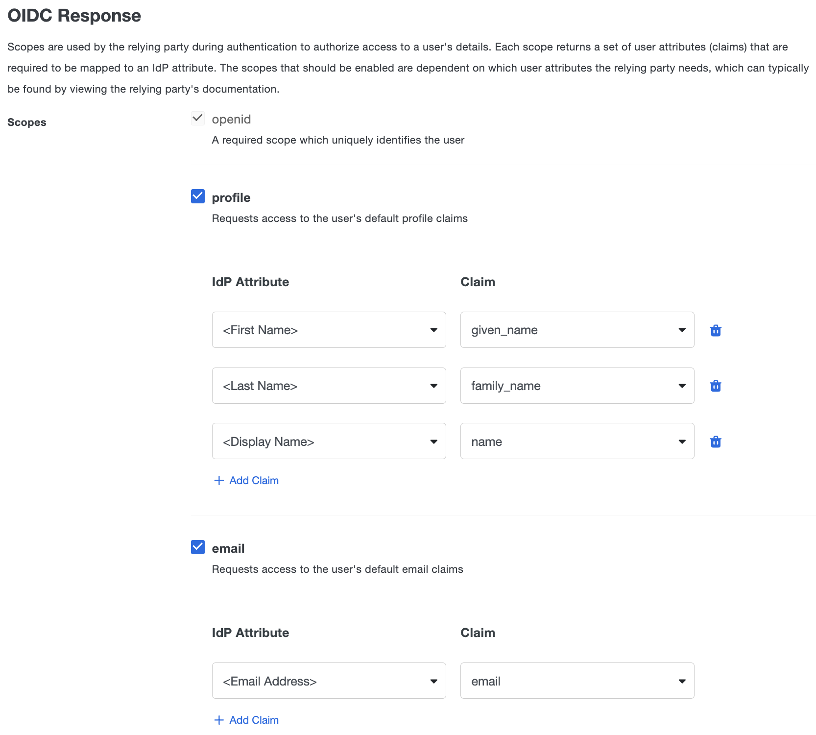 Duo AWS Verified Access OIDC Response Section