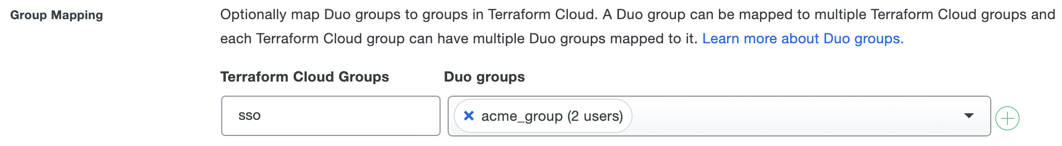 Terraform Cloud Group Mapping Fields