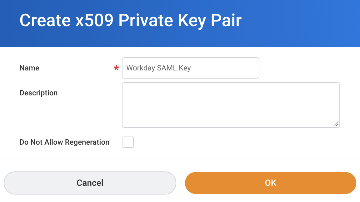 Additional Workday Single Sign-On Setting Edit